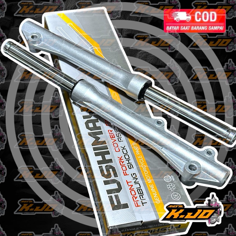 SHOCK DEPAN KUMPLIT AS+TABUNG VARIO 110/VARIO 110 KARBU TABUNG SILVER