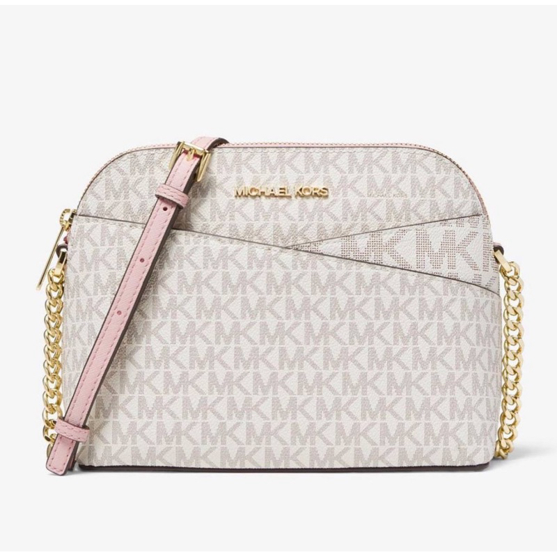 MK Jet Set Travel Medium Dome Crossbody Signature