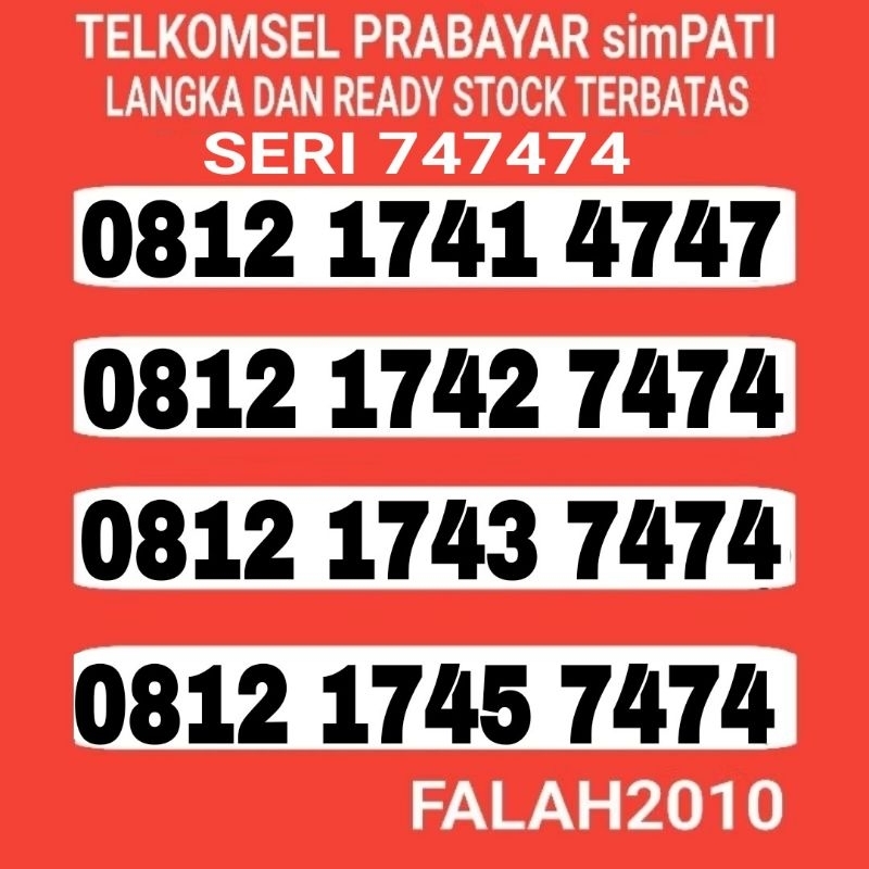 NOMOR CANTIK SIMPATI TELKOMSEL KARTU PERDANA NOMOR CANTIK TELKOMSEL 747474