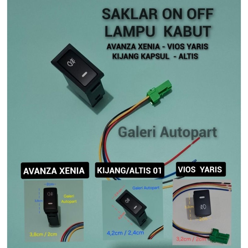 Saklar Switch On Off Lampu Sorot Mobil Avanza Xenia Yaris Vios Altis Triton Kijang Kapsul DLL