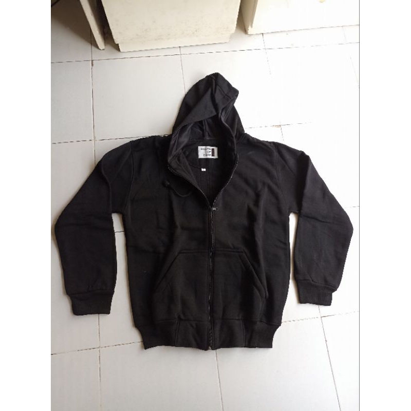 House of Cuff jacket polos hoodie zipper sweater warna hitam