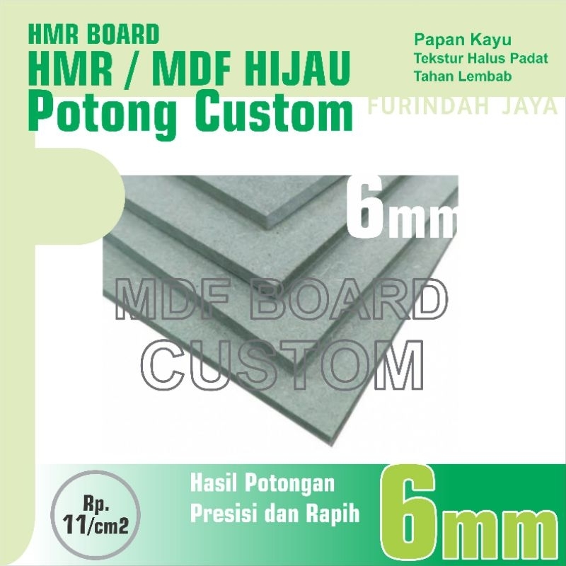 HMR Custom - Mdf Hijau 6mm - Custom