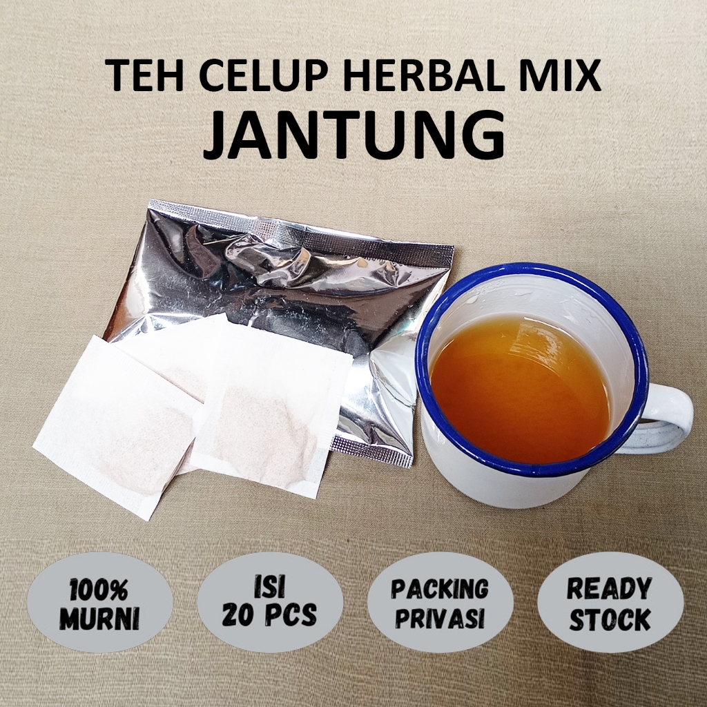 

JANTUNG Teh Celup Herbal Mix Jamu Babah Kuya Ramuan Herbal berdebar Sesak napas