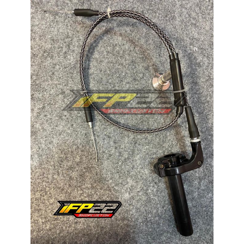 GAS SPONTAN YZ Original | GAS KONTAN KAWASAKI NINJA 2tak S/L/R/RR KABEL gas serat  KARBON CABANG 2/G