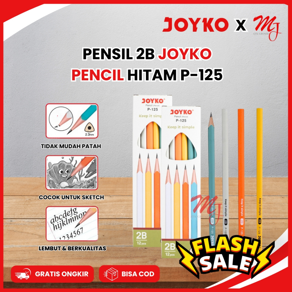 

(10 pcs) Pencil / pensil 2B Hitam Joyko P-125