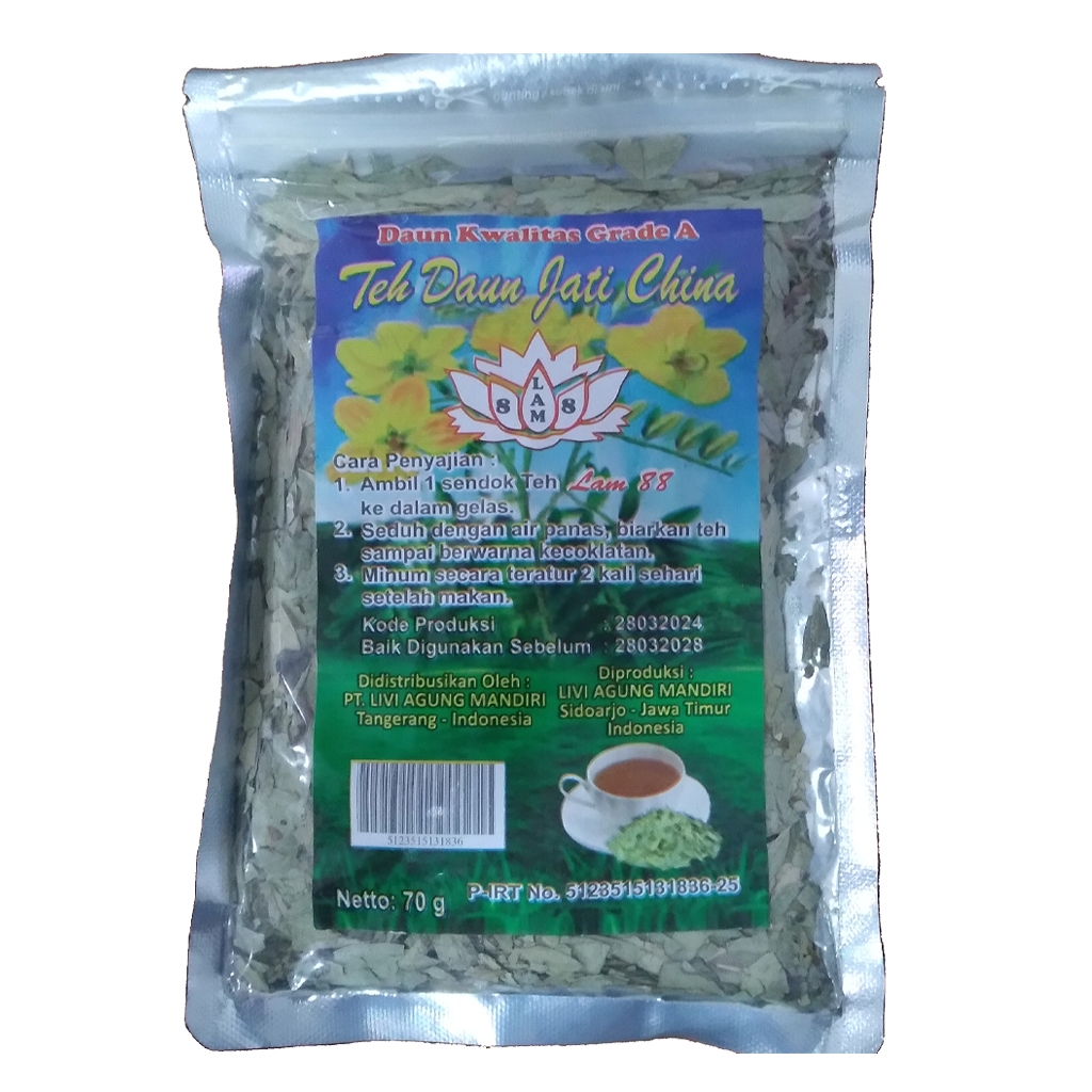 

Teh Daun Jati Cina LAM 88 CURAH 70 gr - Exp : 2028