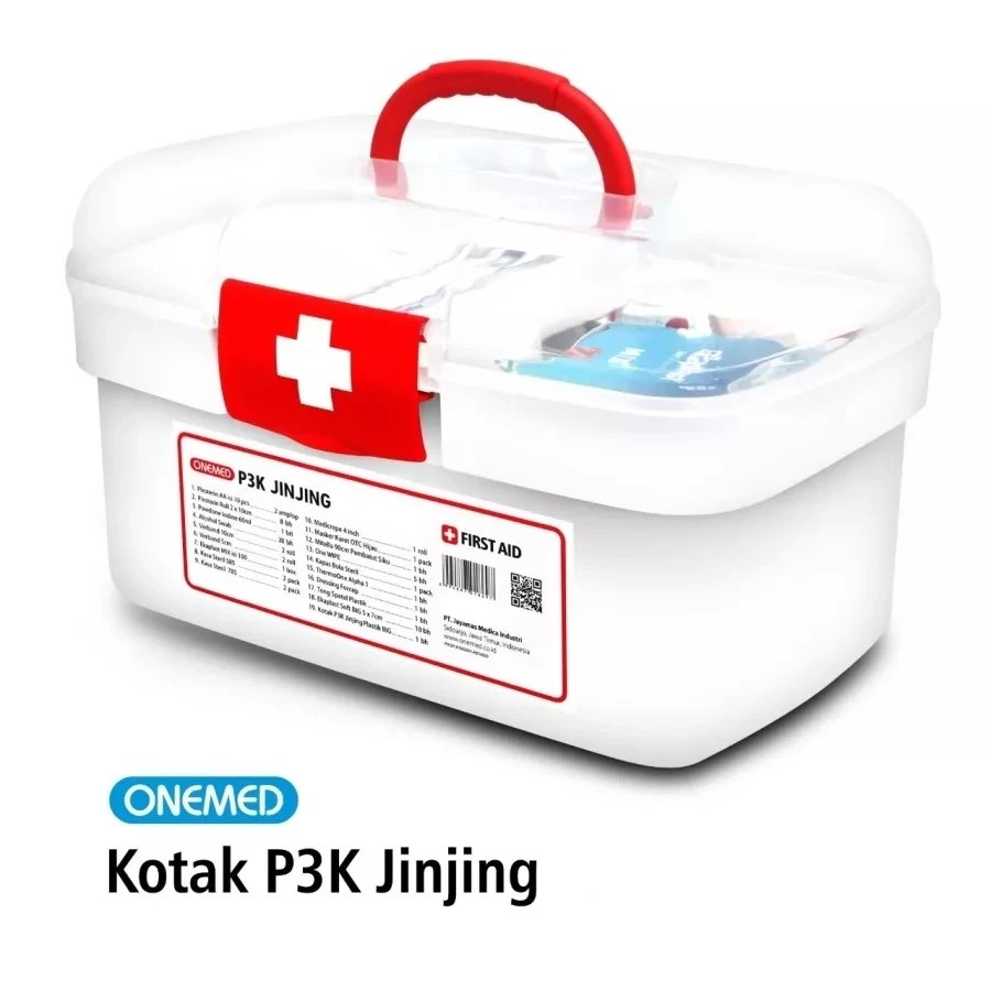 Kotak P3K Jinjing + Isi / P3K Lengkap Dengan Isi