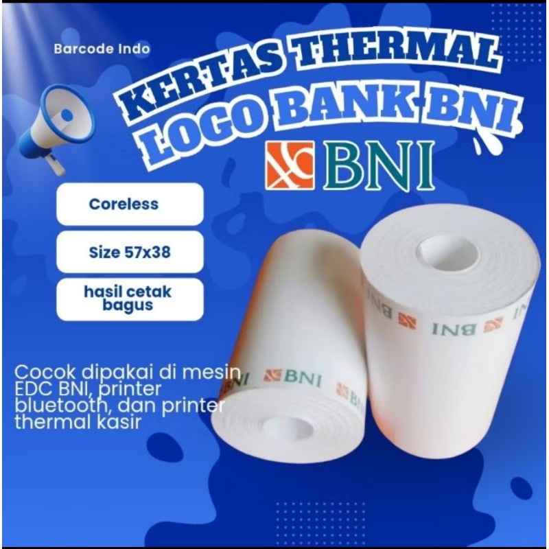 

Kertas Thermal EDC logo BNI 57x38mm