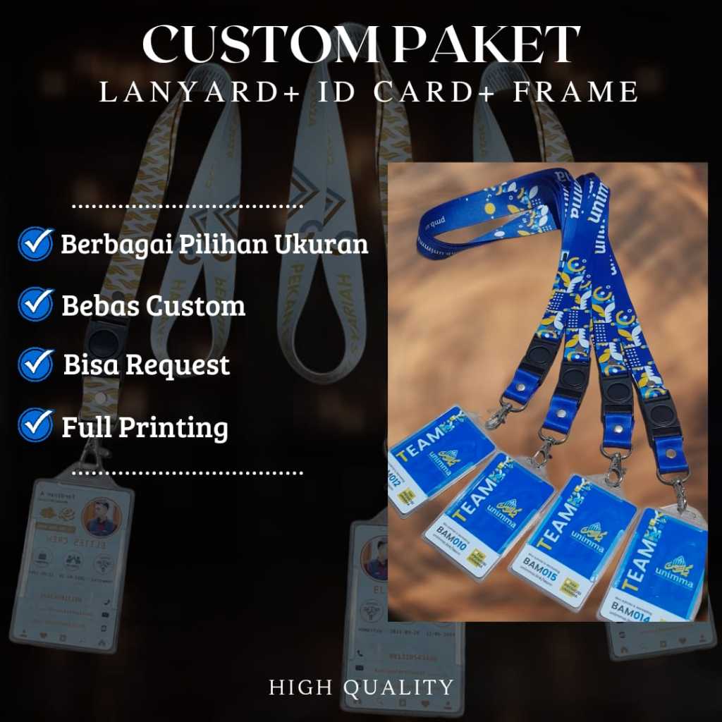 

Paket Id Card Biasa (Id Card + Lanyard + Card Holder)