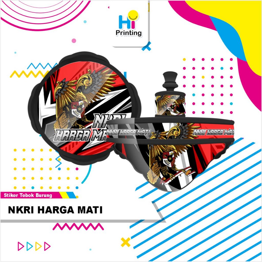 

Stiker Tebok Pleci Murah Kwalitas Terbaik Motif NKRI HARGA MATI