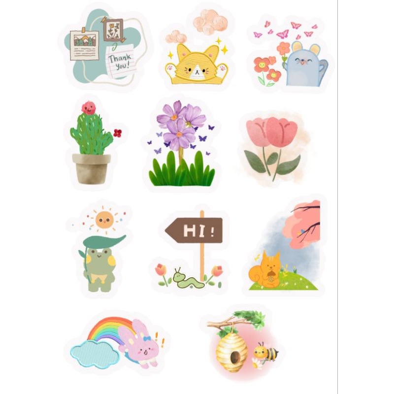

[tayura.id] Sticker lucu aesthetic (sticker sheet)