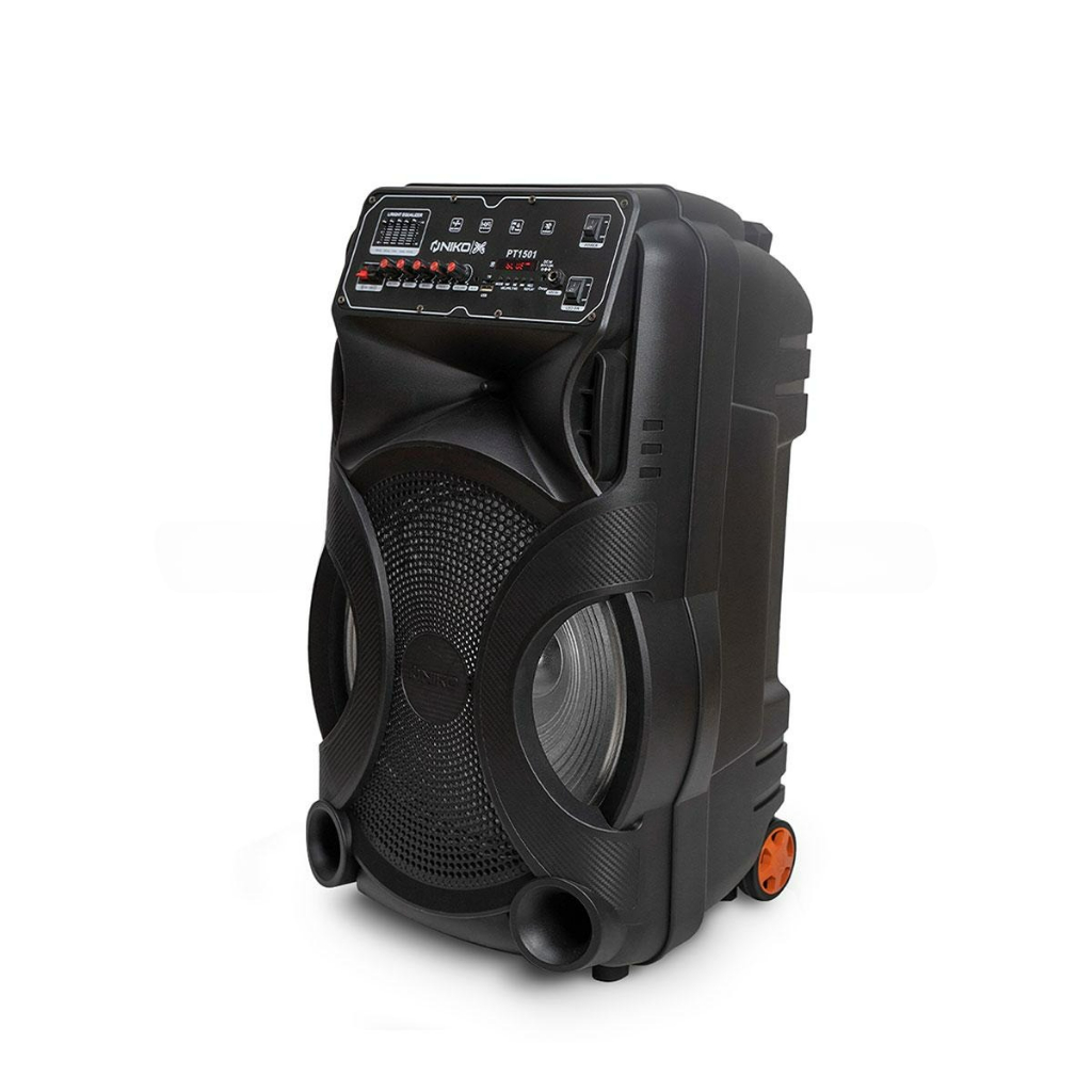 NIKO PT 1501 PT1501 Speaker Slank Trolley Speaker Aktif Portable 15" Inch Speaker Multifungsi Blueto