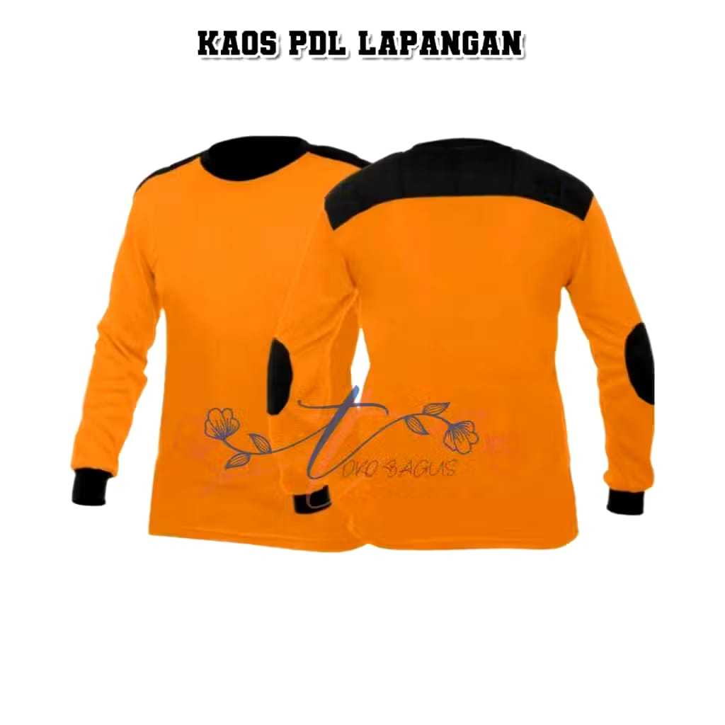 BAJU DECKER POLOS ORANGE LENGAN PANJANG TERBAIK
