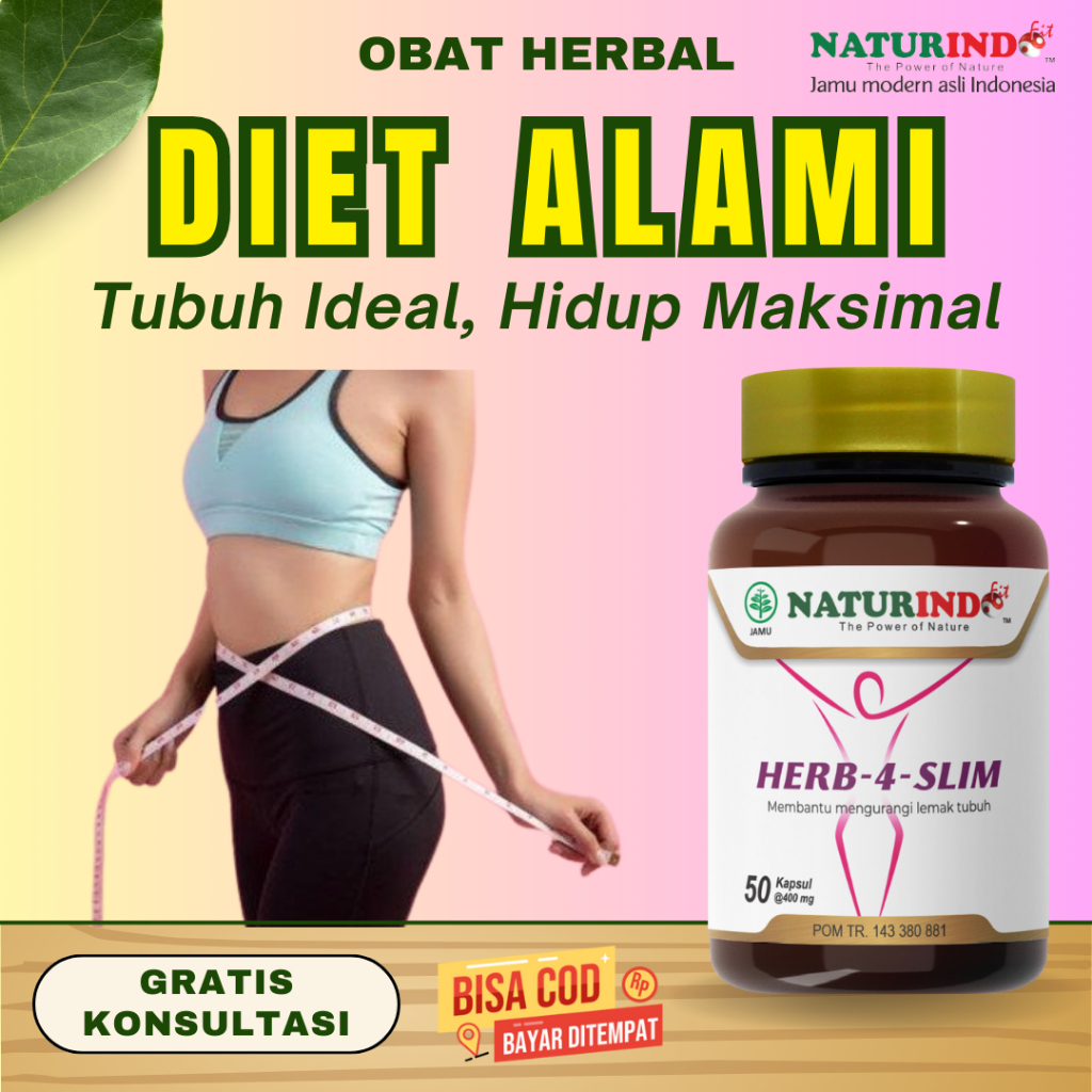 Obat Diet Pelangsing Langsing Alami Aman Naturindo Herb-4-slim