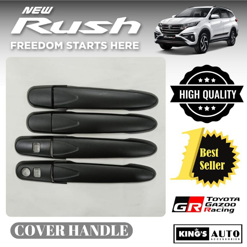 Cover Handle Pintu Cover Pengaman Pintu Mobil Rush 2018 - 2024 Hitam Doff GR SPORT