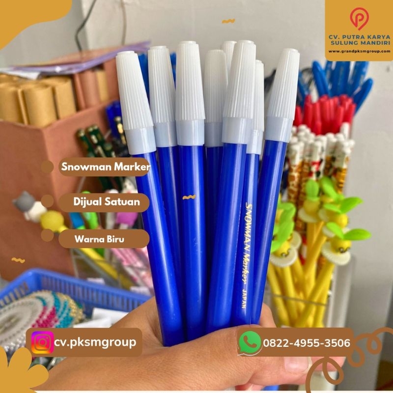 

Snowman Marker Kertas spidol BIRU (1PCS)