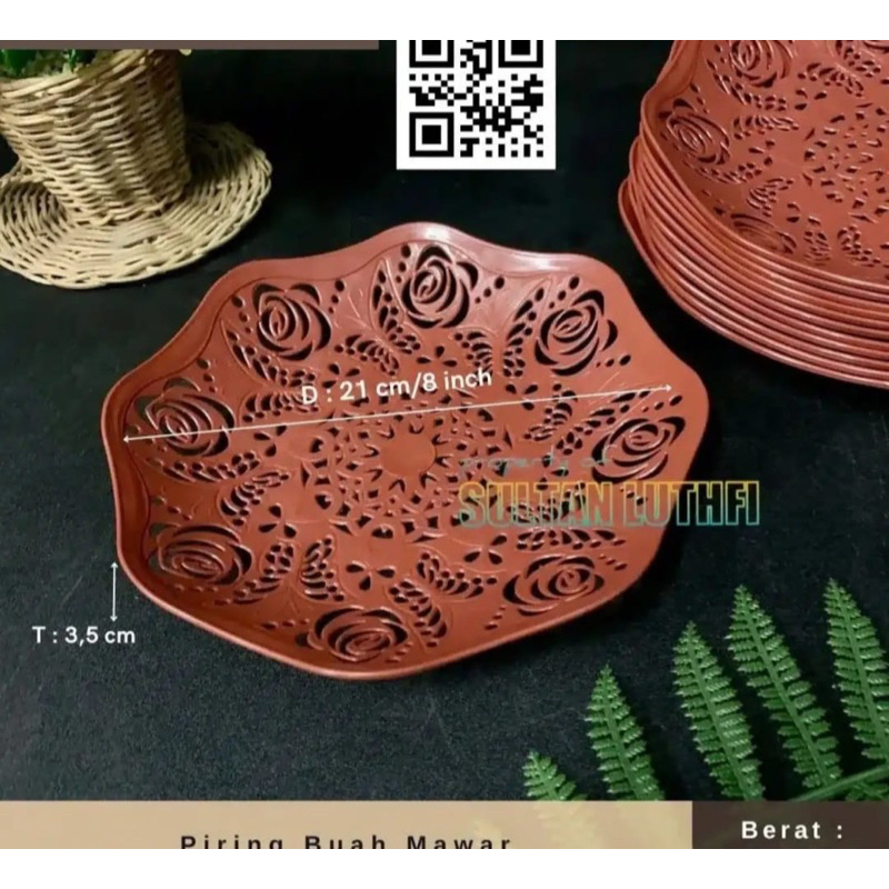 piring jikin motif bunga piring buah piring plastik