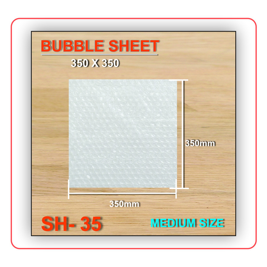 

BUBBLE WRAP SHEET 350 MM X 350 MM BENING HITAM EASY PACKING