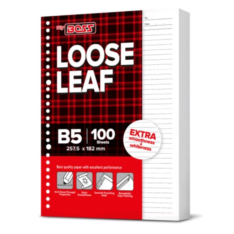 

Big Boss Refill Isi Kertas Binder Loose B5 50 Lembar Bergaris