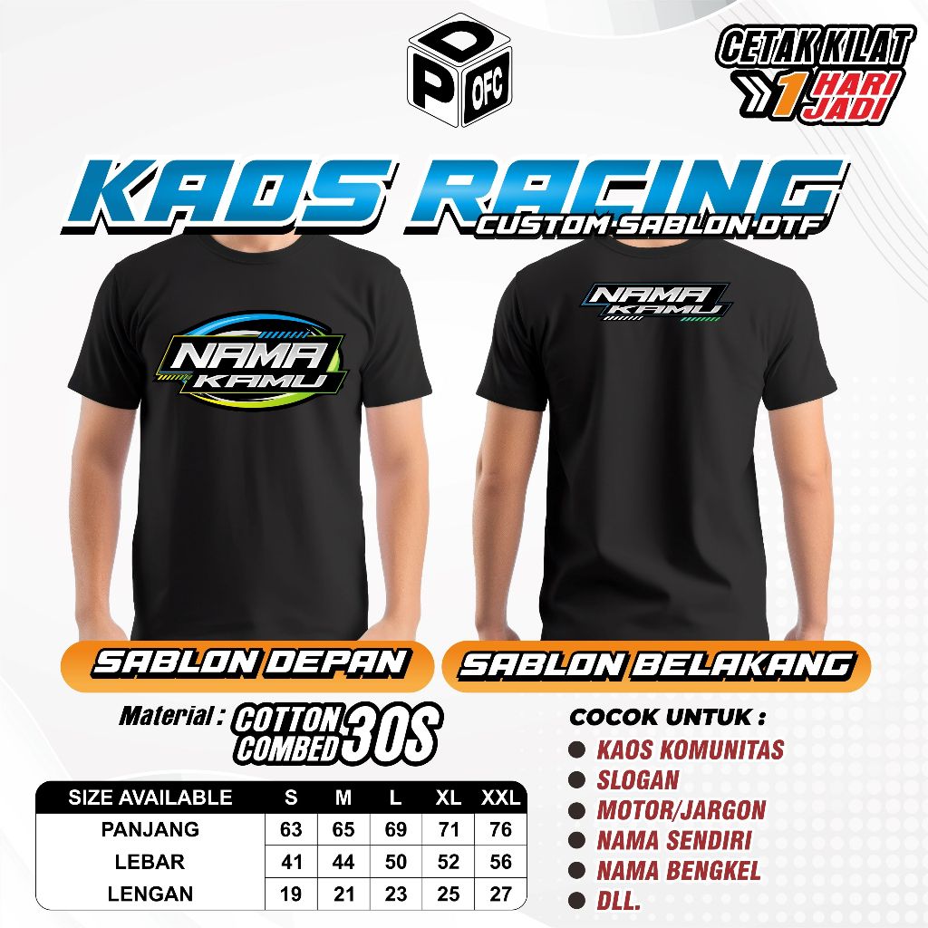 KAOS RACING CUSTOM [VOL 3] | custom nama | racing custom | kaos racing mania | kaos satuan | racing