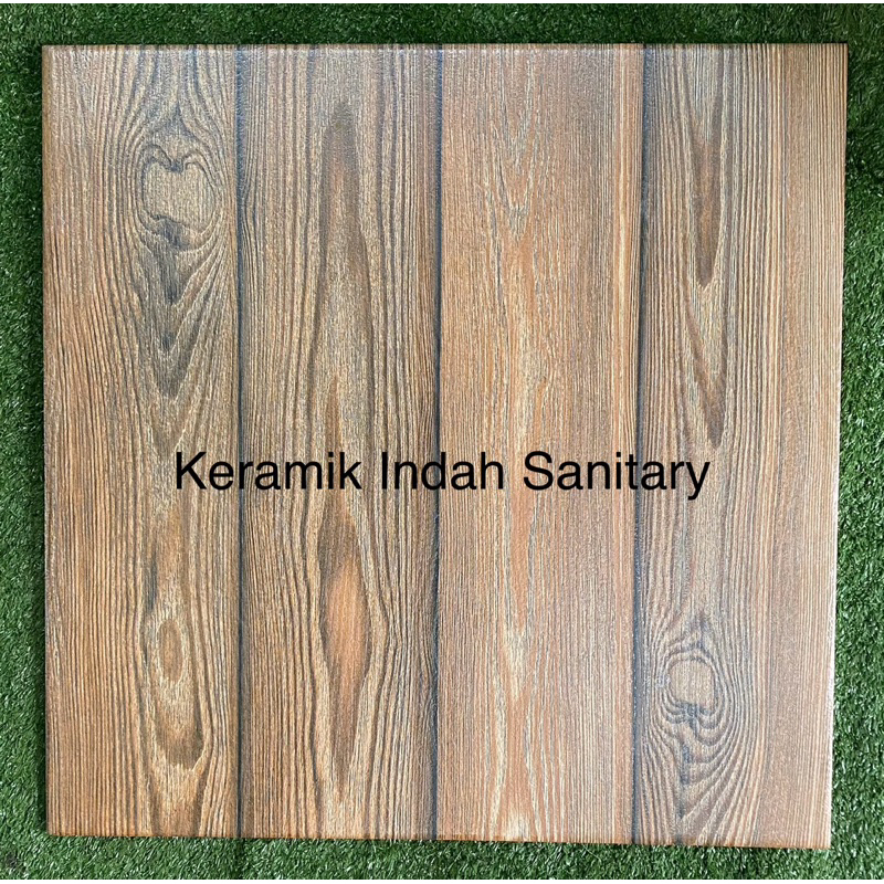 Keramik lantai Mulia Parana Brown 40x40 teras kayu