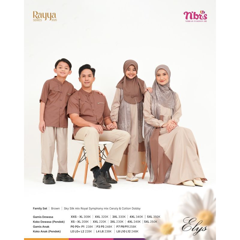 PROMO Nibras Sarimbit Elys Brown Rayya Series 2025/ Sarimbit Nibras Terbaru