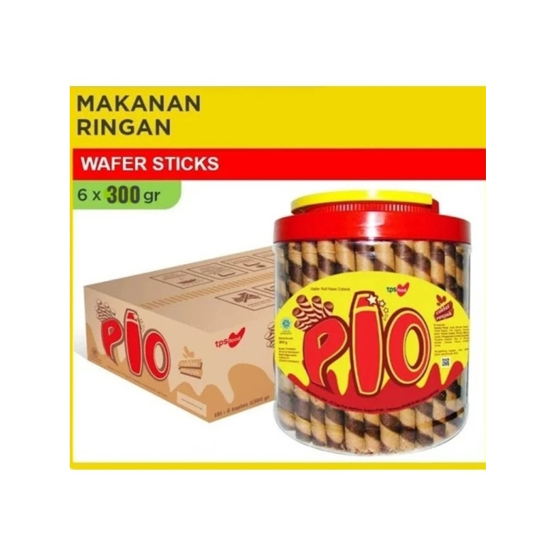 

PIO Wafer Roll Rasa Cokelat 1 Dus @300gr (6 toples X 300gr)