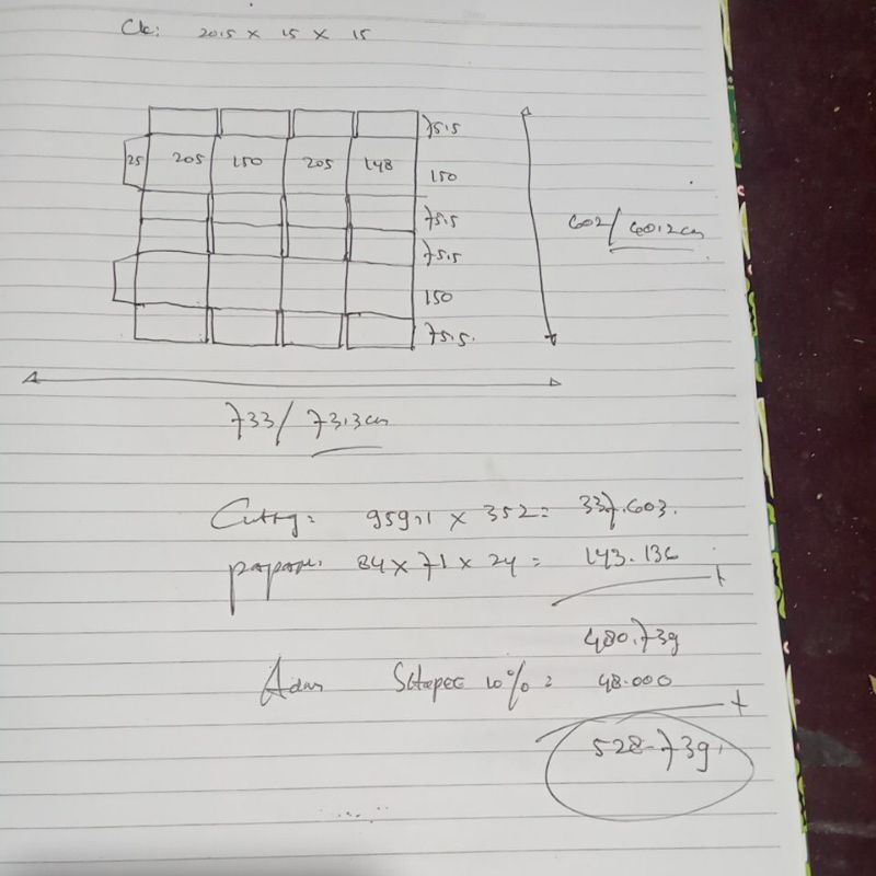 

pisaupond kardus custom ukuran 20,5x15x15cm out 2