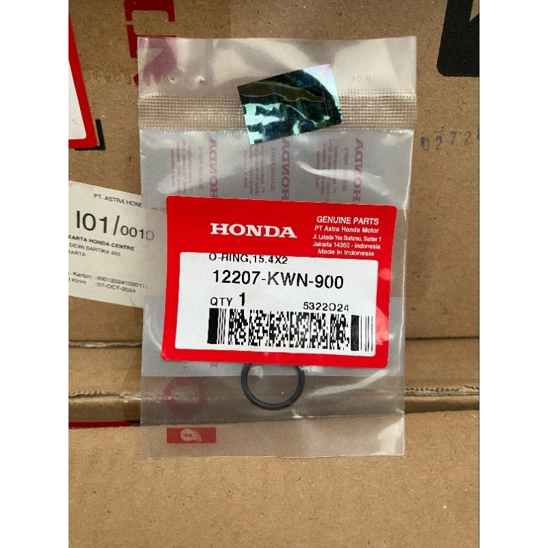 12207-KWN-900 Sil Seal Oring Pipa Radiator Vario 125 150 160, PCX 150, ADV, Stylo Original ORI