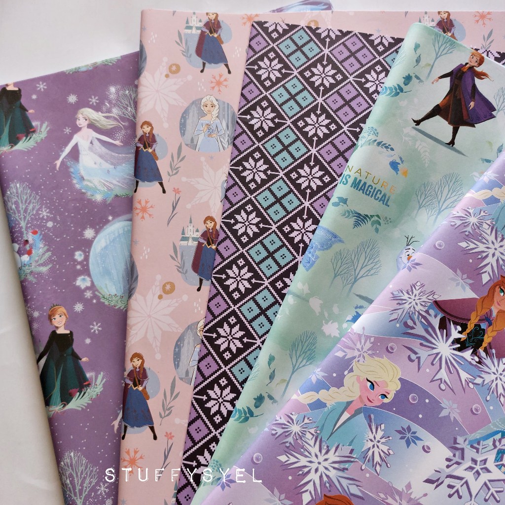 

Kertas Kado Disney Princess FROZEN Elsa Anna Olaf Kertas Kado Sansan Wawa Sampul Buku Anak