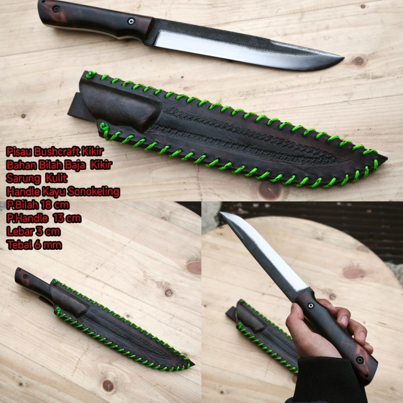 pisau bushcraft baja kikir fulltank