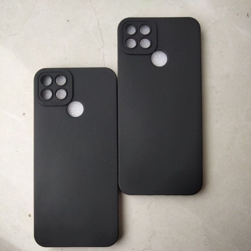 soft case full black Realme C12 / C25 CASE SELIKON PRO CAMIRA
