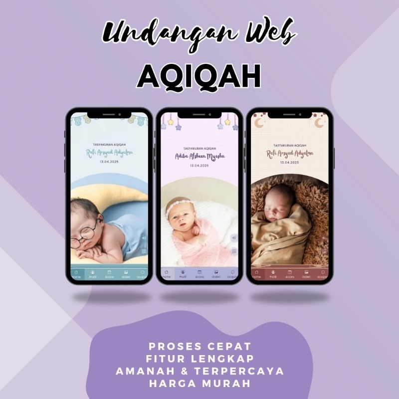 Undangan Digital Website AQIQAH Premium