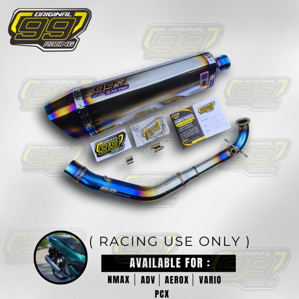 Knalpot Aerox Nmax Adv Pcx Original 99 Racing Full System Bas Adem
