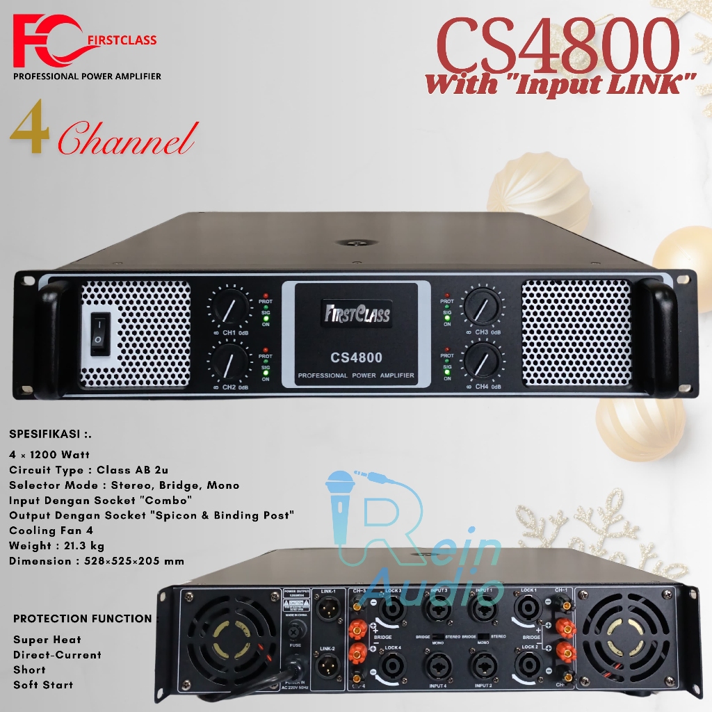 Power Amplifier FirstClass CS 4800 / FC CS4800 1200w x 4 ORIGINAL