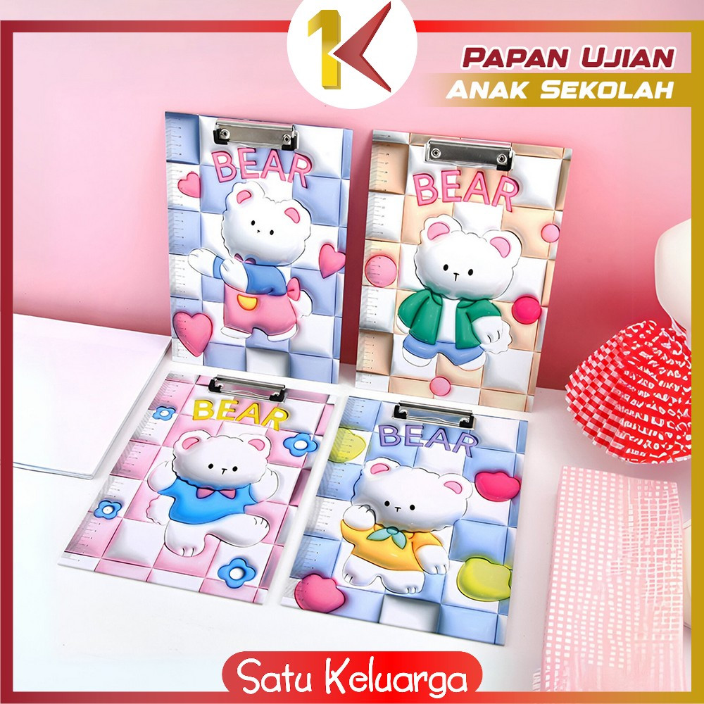 

SK-A112 Papan Ujian Motif Kartun 3D Anak Papan Jalan Ukuran A4 / Papan Ujian A4 Clipboard Karakter 3D / Exam Board Stationery