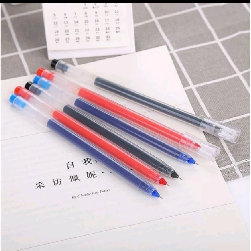 

[COD]Pulpel Gel 0.5mm Bolpoin Pena Pulpen Tinta Gel Cair Pena Transparant Pen Gel R439