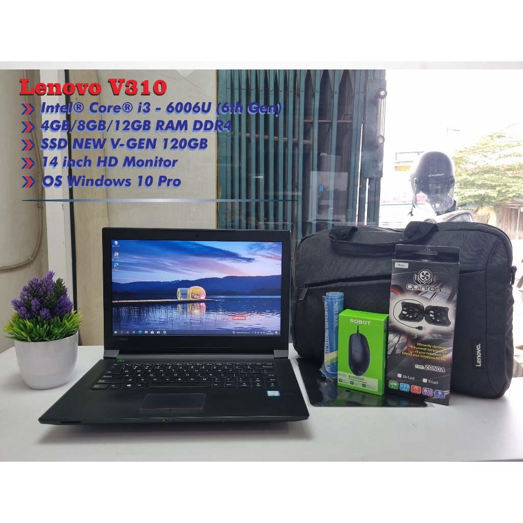 Laptop Lenovo Core i3 Gen 6 4GB 8GB 16GB SSD V310
