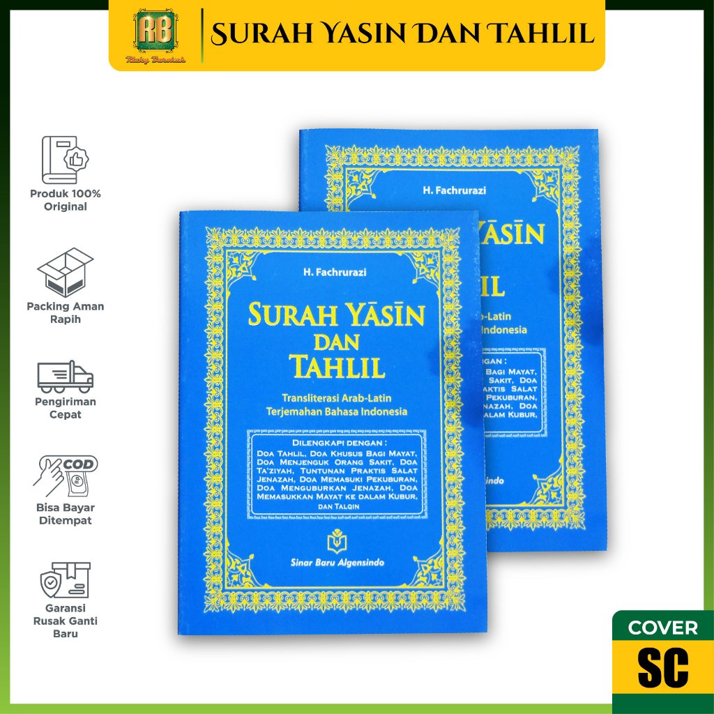 Buku Surah Yasin Dan Tahlil Lengkap Transliterasi Latin Terjemah bahasa Indonesia Soft Cover Ukuran 