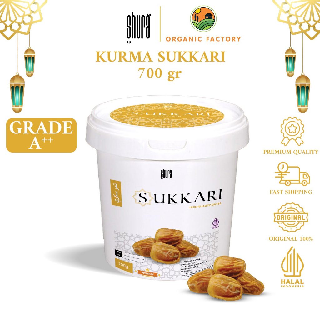 

Shura Kurma Sukari Dates Sukari Lembut Premium Ember 700gr King Dates Original