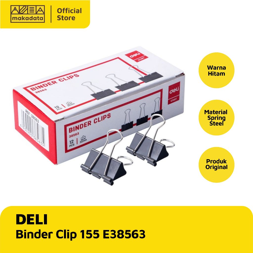 

DELI BINDER CLIP / KLIP KERTAS 155 E38563 HITAM (1 PCS)