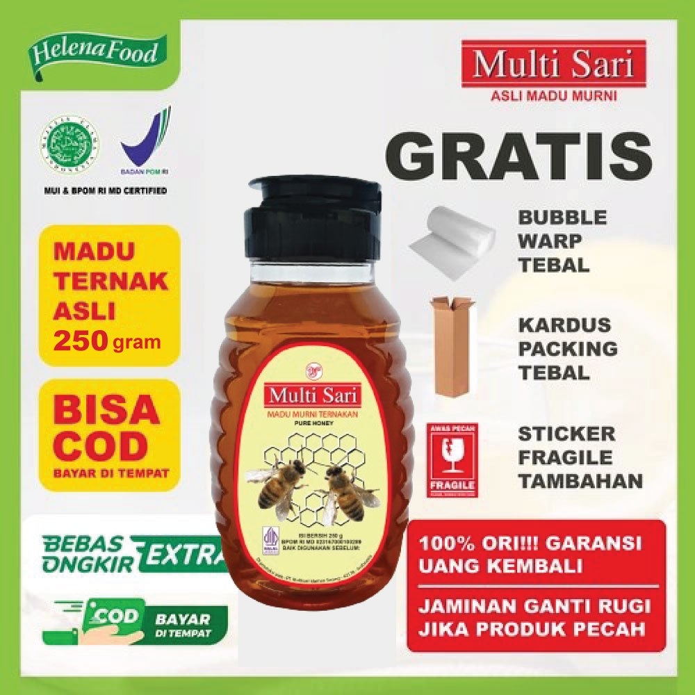 

Madu Ternak Asli Multisari Reguler 250 gr