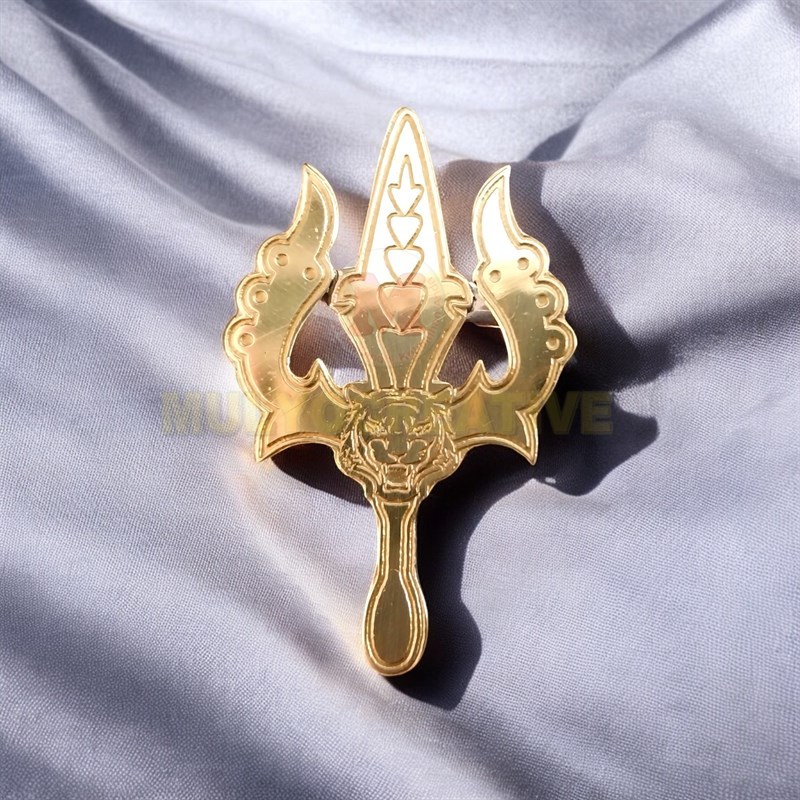 Pin Bros Kujang Trisula Aksesoris Pin Peci Bahan Kuningan