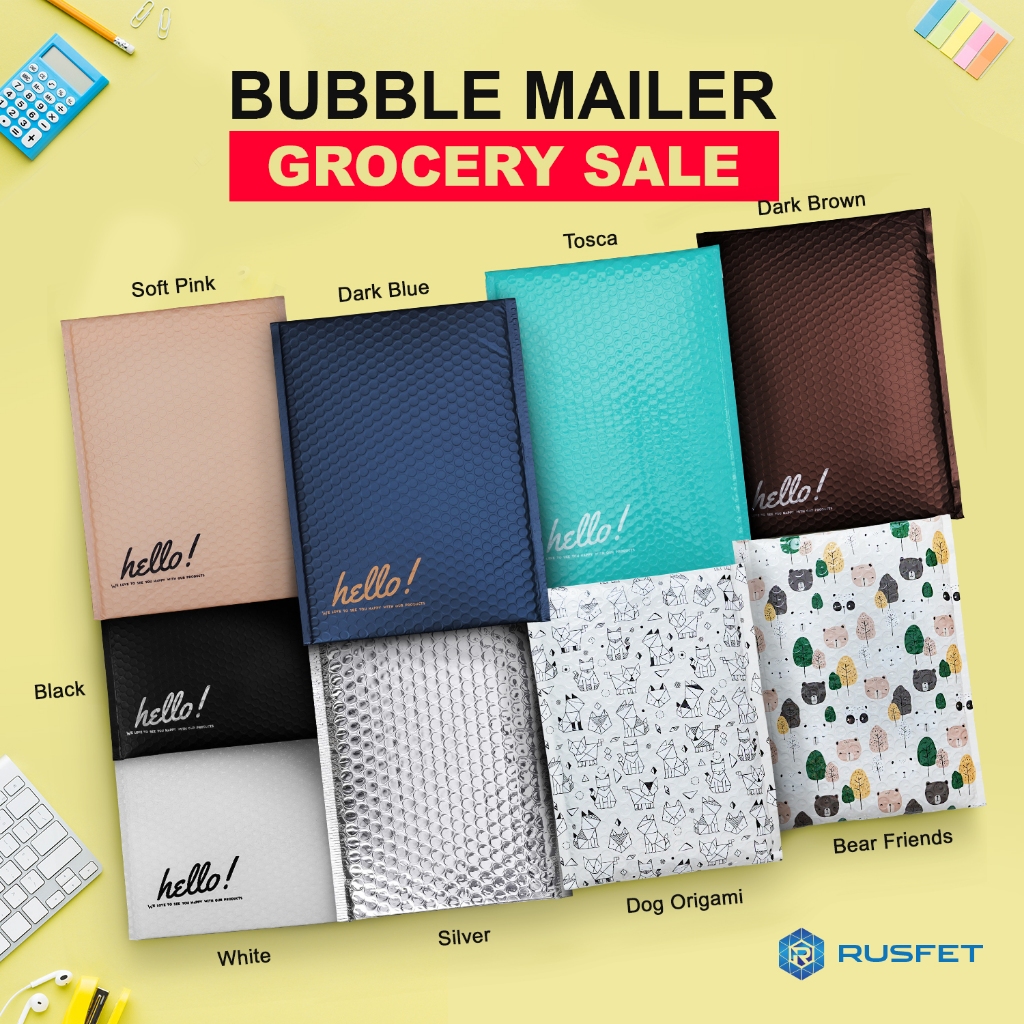 

Bubble Mailer | Kantong Kemasan Premium | Amplop Buble Babel Kantong Packing Bubble Premium | Aneka Warna Doff (SATUAN)