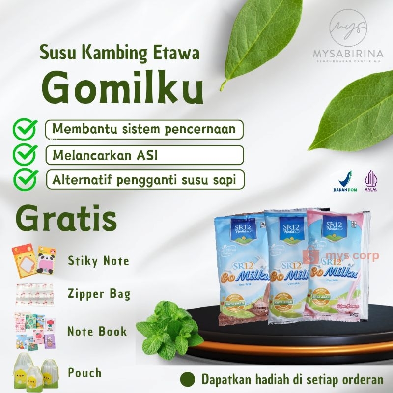 

SR12 GOMILKU SACHET SUSU KAMBING ETAWA KEMASAN TRAVELLING |