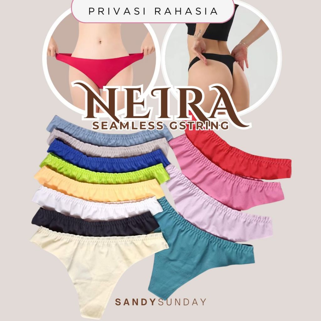 G string Seamless (Fit to XL)  | Celana dalam seamless GYM Yoga | Thong Jistring - NEIRA SANDYSUNDAY