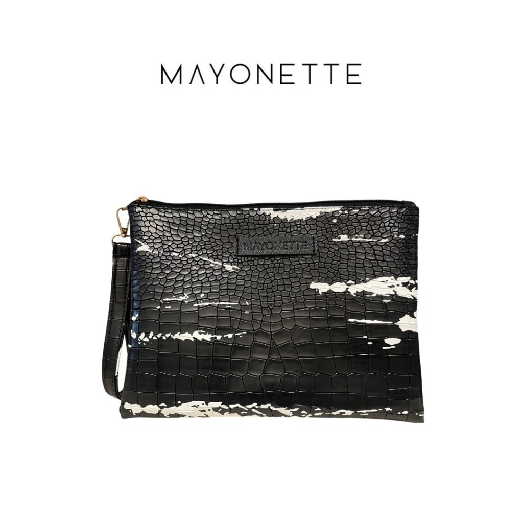 MAYONETTE Tinny Leather Spectra Croco Pouch - Dompet Wanita Terbaru - Tas Croco Wanita