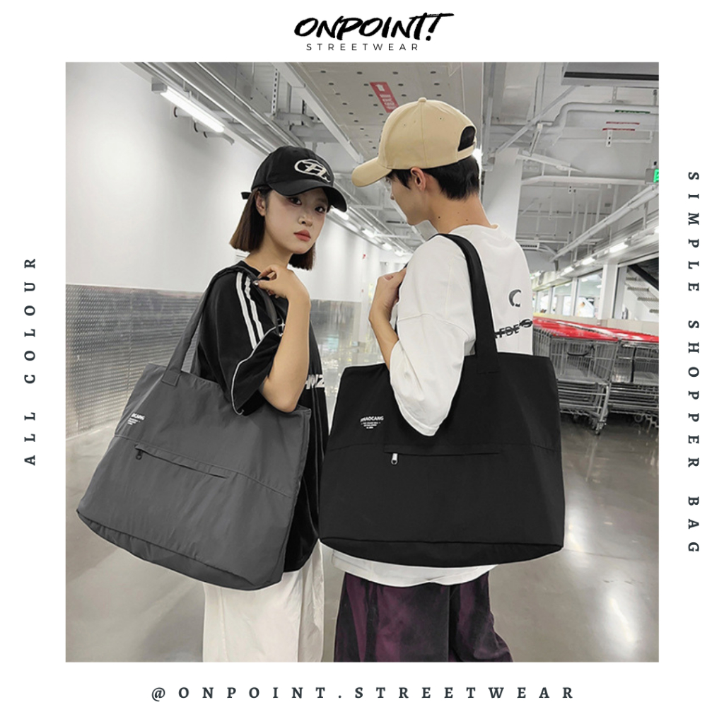 Simple Shopper Bag - tas pria selempang sling bag unisex tas pria keren tas pinggang pria tas pingga