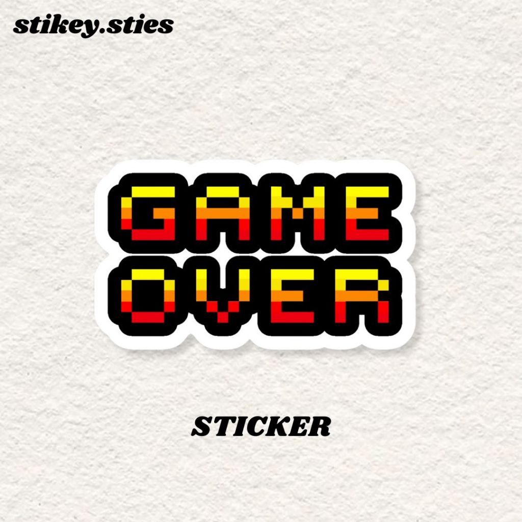 

STICKER GAME OVER AESTHETIC ANTI AIR VINYL / STIKER HELM LAPTOP HP MOTOR TUMBLR TAS KOPER