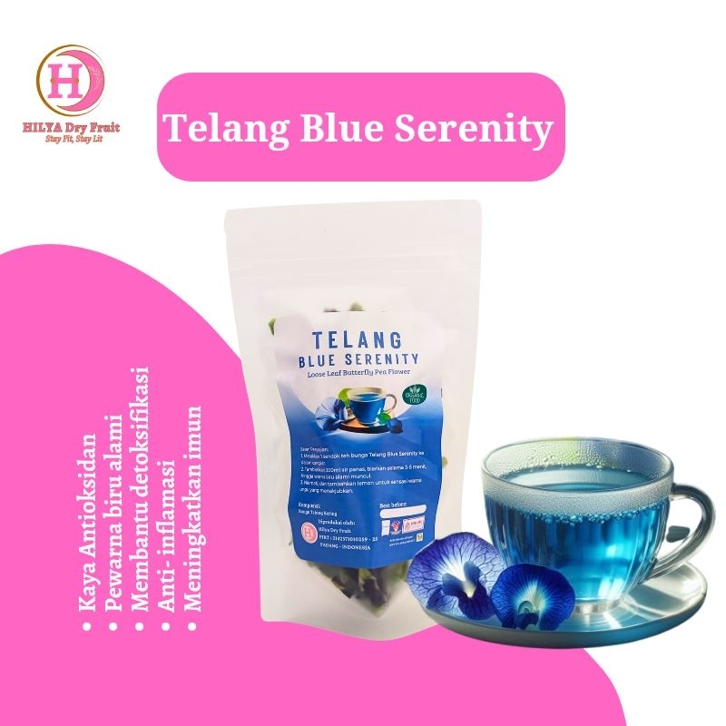 

Hilya Dryfruit Telang Blue Serenity Tisane Teh Bunga telang Kering Organik